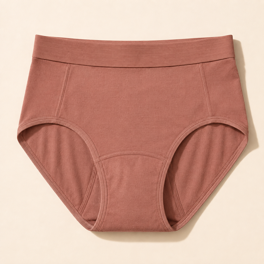 High-rise leak-protection underwear